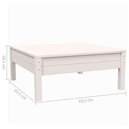 3-tlg. Garten-Lounge-Set mit Kissen in Weiß Kiefer Massivholz - Pazzar.ch