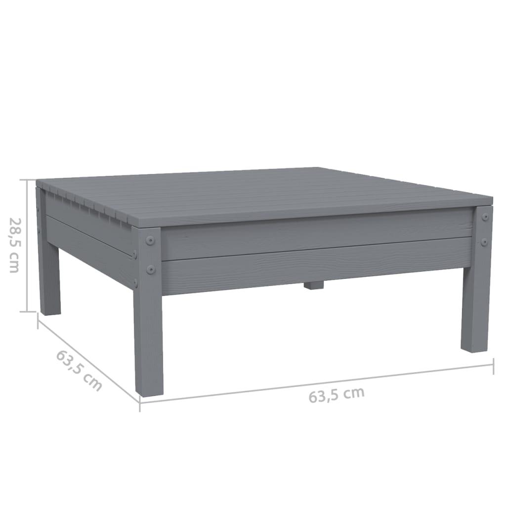 3-tlg. Garten-Lounge-Set mit Kissen Grau Kiefer Massivholz - Pazzar.ch