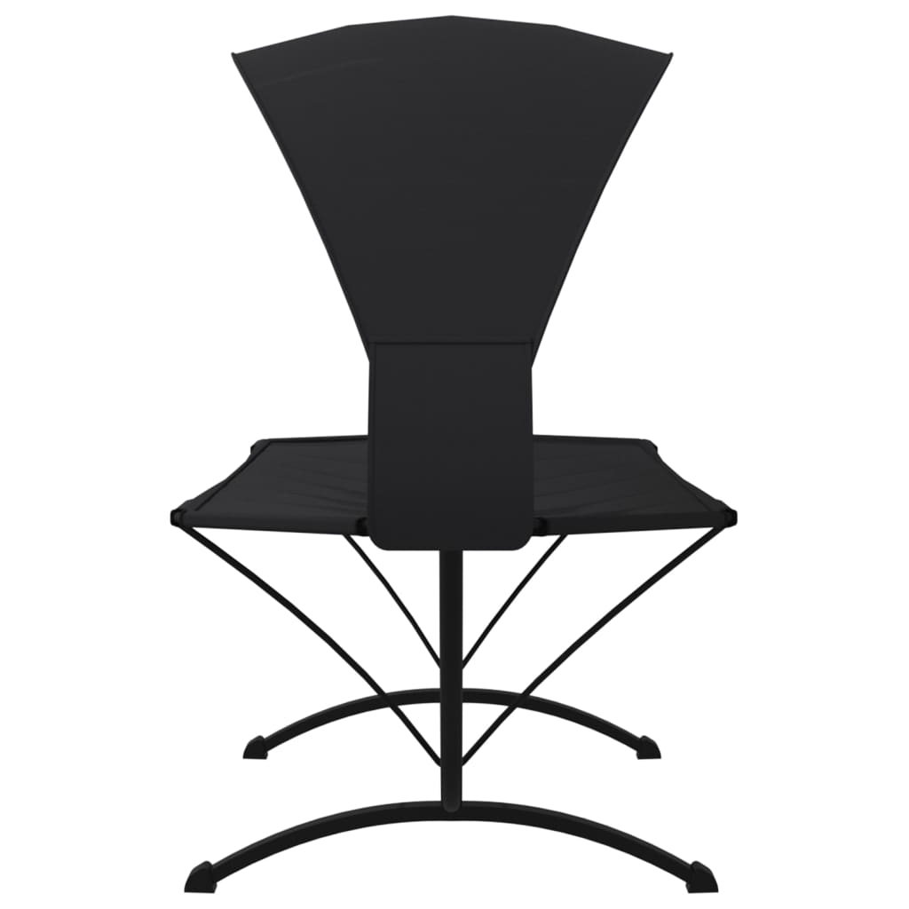 Outdoor-Loungebett mit Dach Schwarz Stahl und Oxford-Stoff - Pazzar.ch