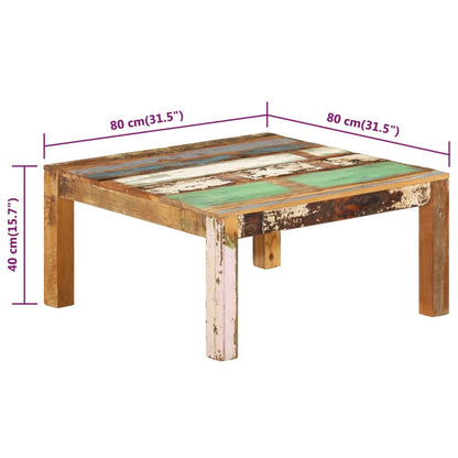 Couchtisch 80x80x40 cm Altholz Massiv - Pazzar.ch