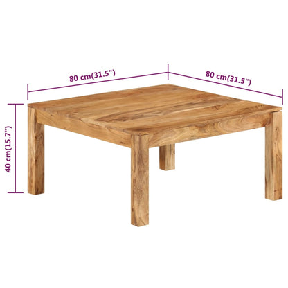 Couchtisch 80x80x40 cm Massivholz Akazie - Pazzar.ch