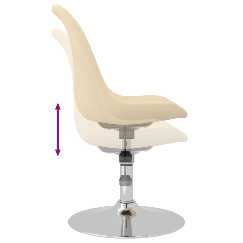 Esszimmerstühle 4 Stk. Drehbar Creme Stoff - Pazzar.ch