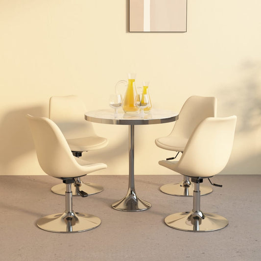 Esszimmerstühle 4 Stk. Drehbar Creme Stoff - Pazzar.ch