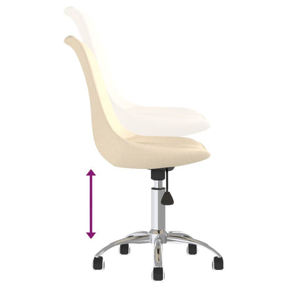Esszimmerstühle 2 Stk. Drehbar Creme Stoff - Pazzar.ch