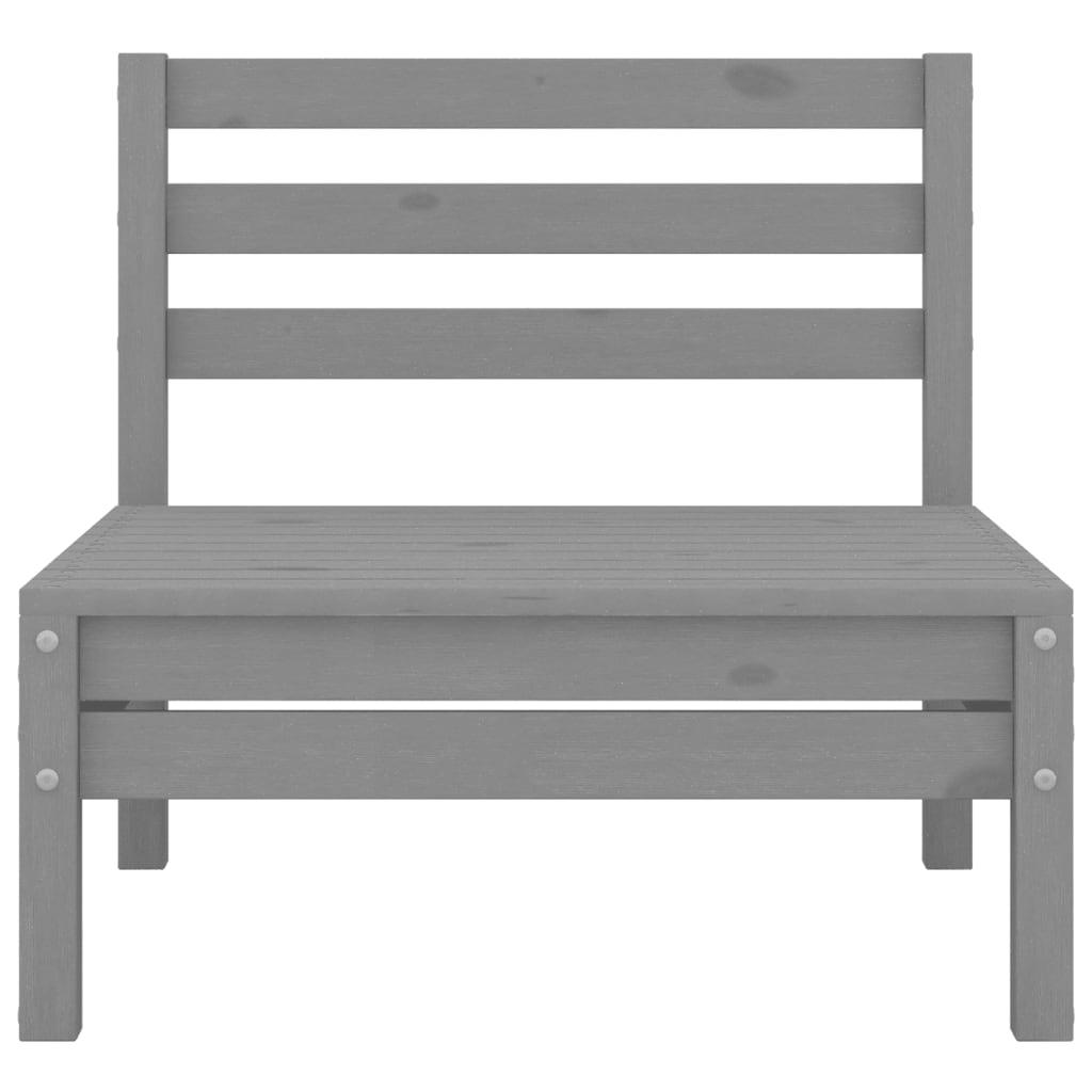 4-tlg. Garten-Lounge-Set Grau Kiefer Massivholz - Pazzar.ch