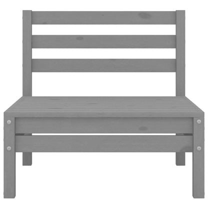 4-tlg. Garten-Lounge-Set Grau Kiefer Massivholz - Pazzar.ch