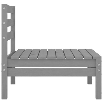 4-tlg. Garten-Lounge-Set Grau Kiefer Massivholz - Pazzar.ch