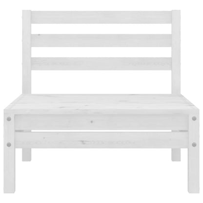 4-tlg. Garten-Lounge-Set Weiß Kiefer Massivholz - Pazzar.ch