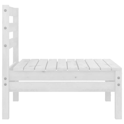 4-tlg. Garten-Lounge-Set Weiß Kiefer Massivholz - Pazzar.ch