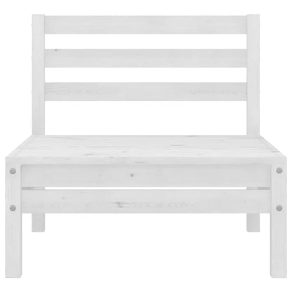 7-tlg. Garten-Lounge-Set Weiß Massivholz Kiefer - Pazzar.ch