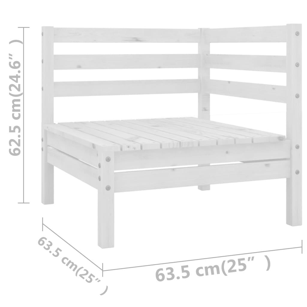 7-tlg. Garten-Lounge-Set Weiß Massivholz Kiefer - Pazzar.ch