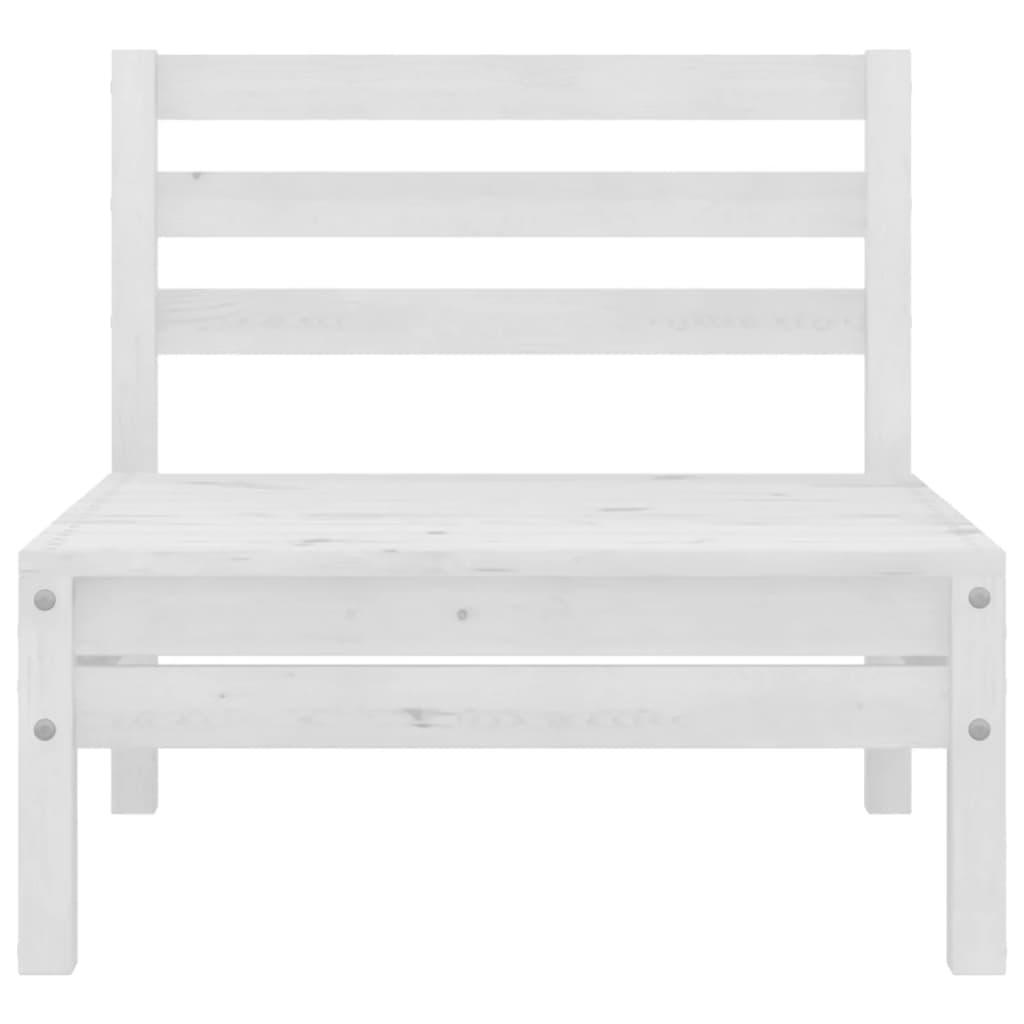 7-tlg. Garten-Lounge-Set Weiß Massivholz Kiefer - Pazzar.ch