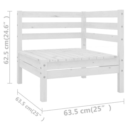 7-tlg. Garten-Lounge-Set Weiß Massivholz Kiefer - Pazzar.ch