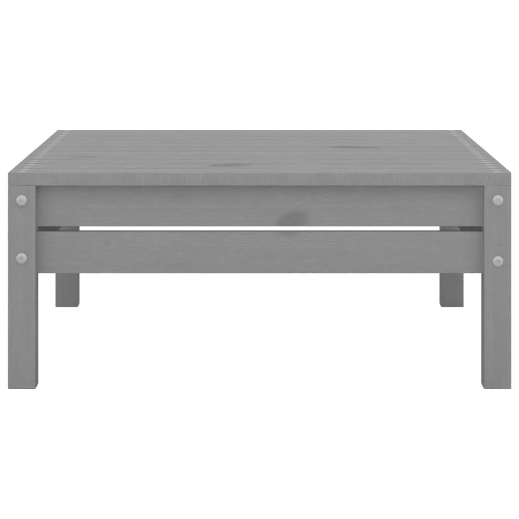 3-tlg. Garten-Lounge-Set Grau Massivholz Kiefer - Pazzar.ch