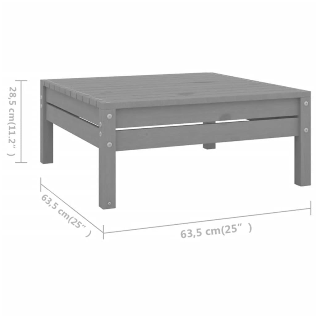 6-tlg. Garten-Lounge-Set Massivholz Kiefer Grau - Pazzar.ch