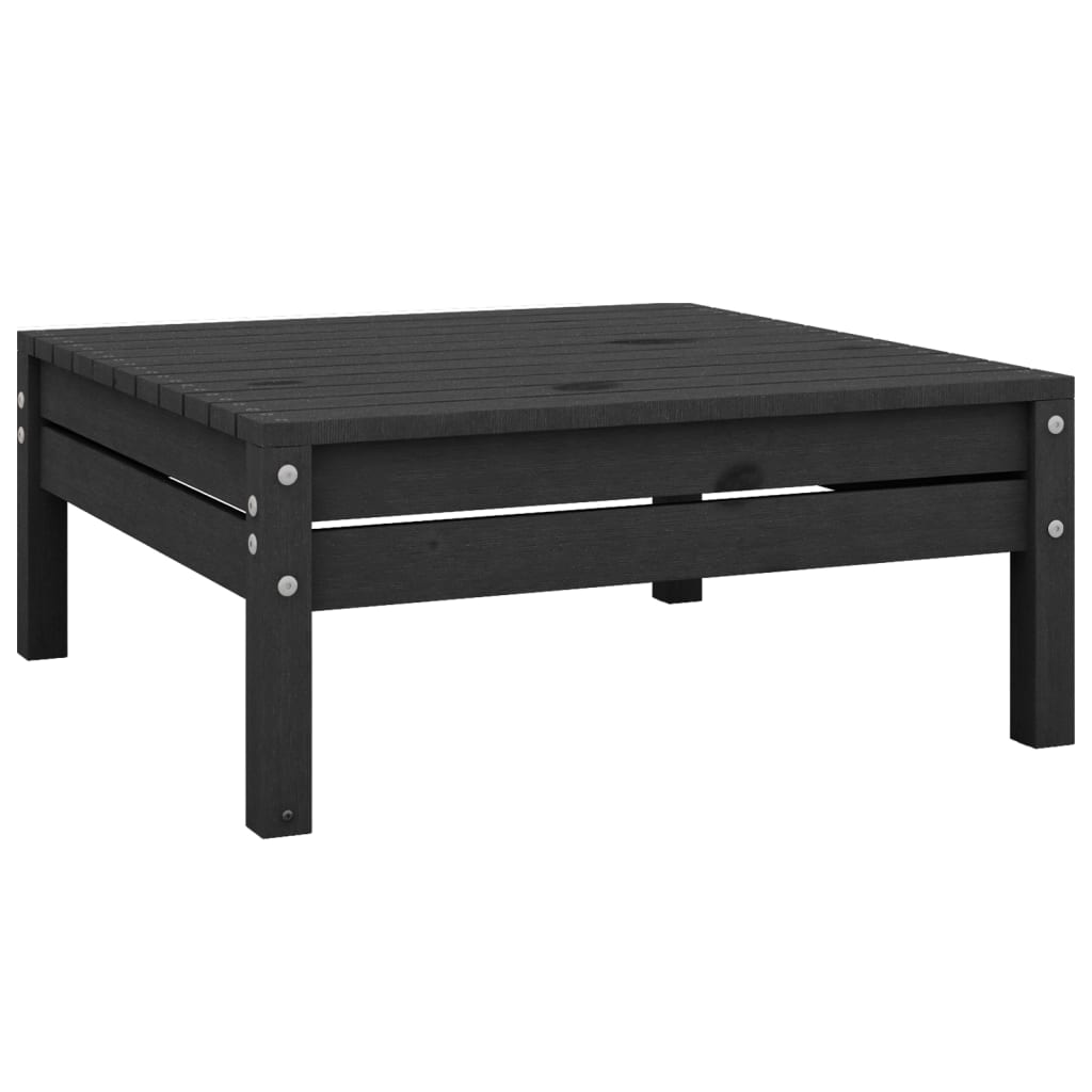 10-tlg. Garten-Lounge-Set Massivholz Kiefer Schwarz - Pazzar.ch