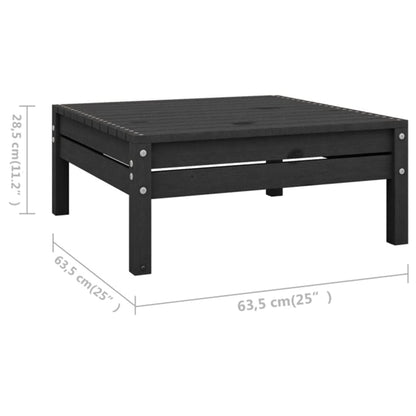 10-tlg. Garten-Lounge-Set Massivholz Kiefer Schwarz - Pazzar.ch