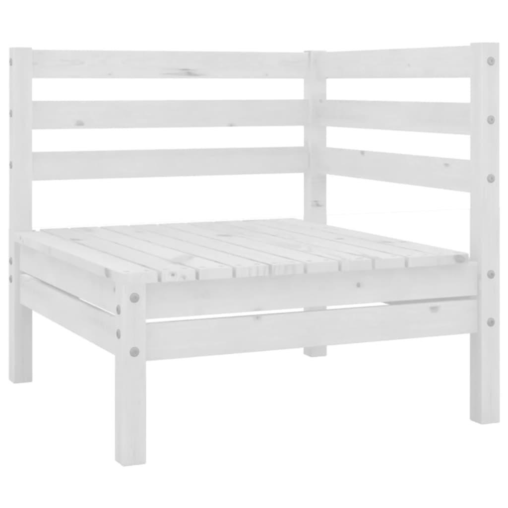 8-tlg. Garten-Lounge-Set Massivholz Kiefer Weiß - Pazzar.ch