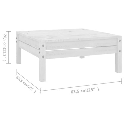 8-tlg. Garten-Lounge-Set Massivholz Kiefer Weiß - Pazzar.ch