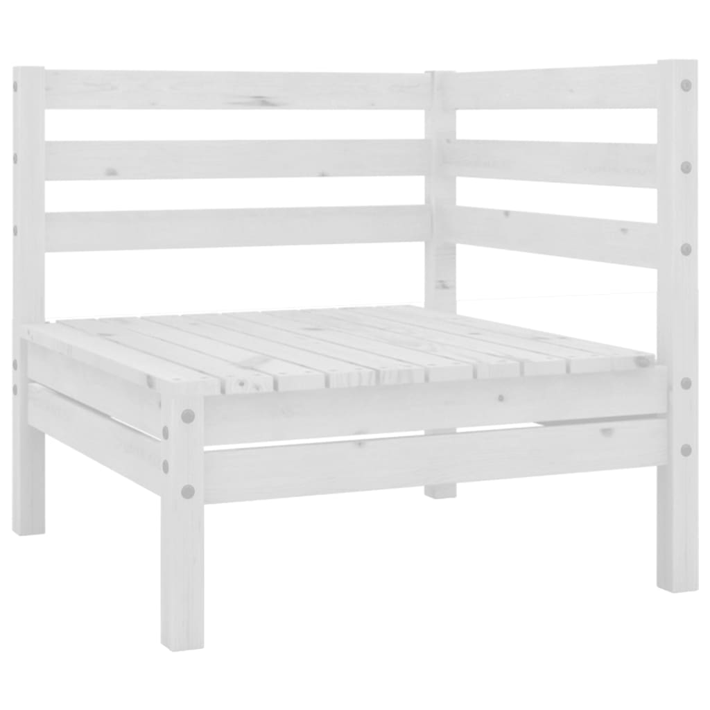 10-tlg. Garten-Lounge-Set Massivholz Kiefer Weiß - Pazzar.ch