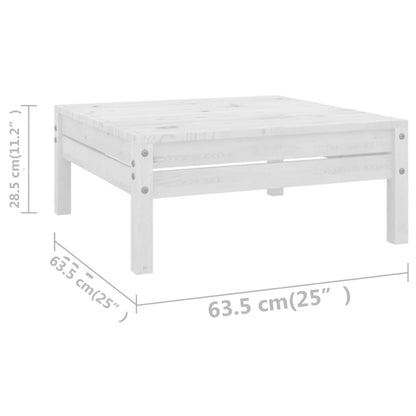 10-tlg. Garten-Lounge-Set Massivholz Kiefer Weiß - Pazzar.ch