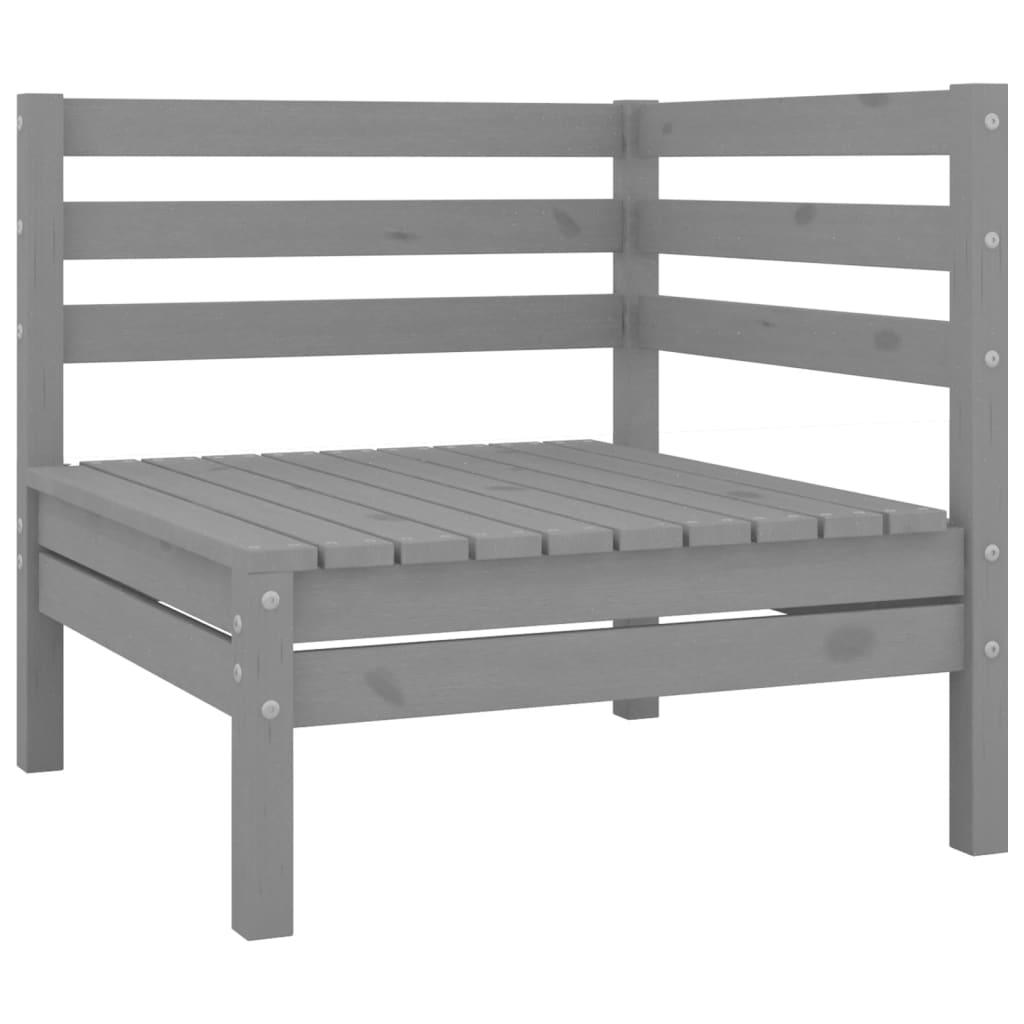 6-tlg. Garten-Lounge-Set Grau Massivholz Kiefer - Pazzar.ch