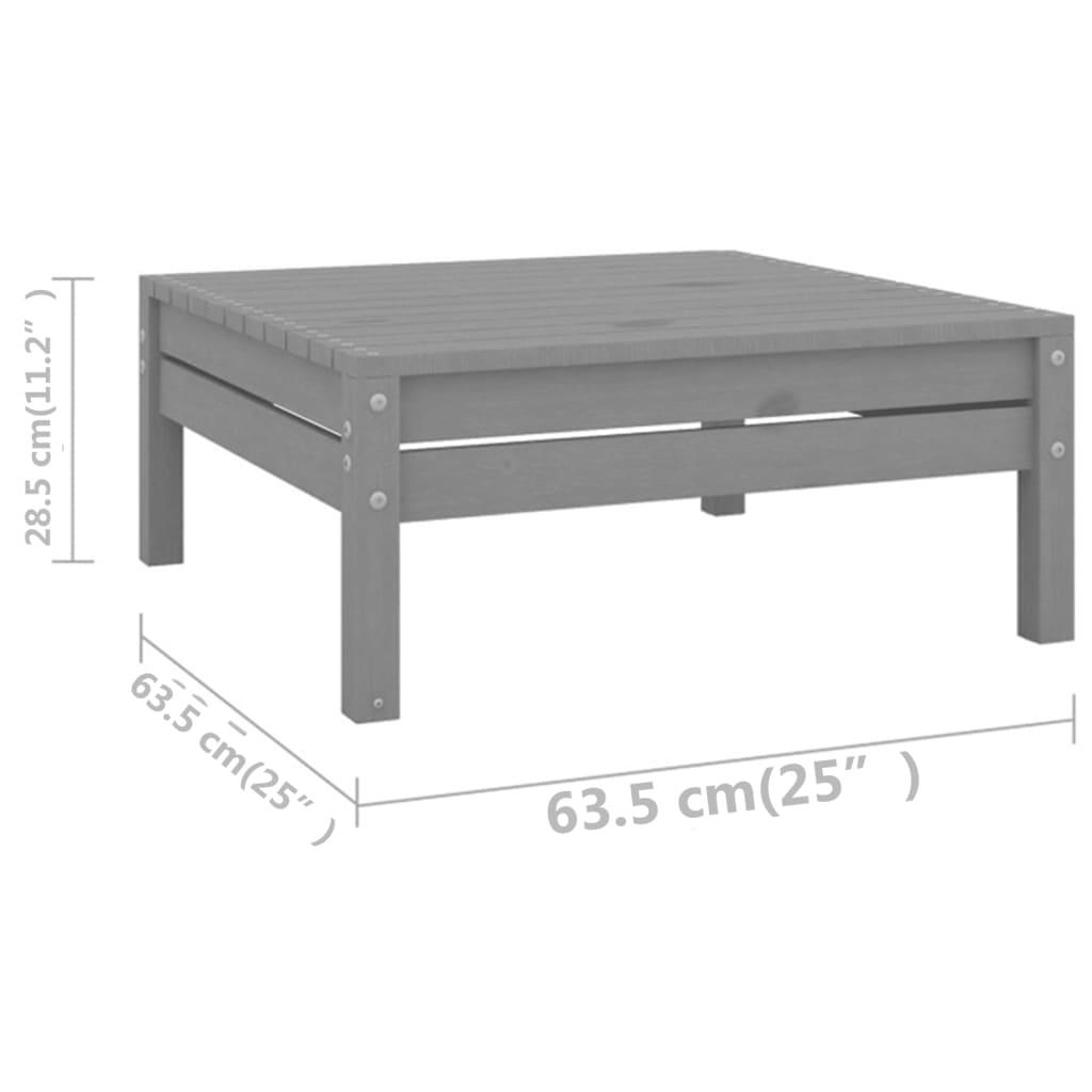 6-tlg. Garten-Lounge-Set Grau Massivholz Kiefer
