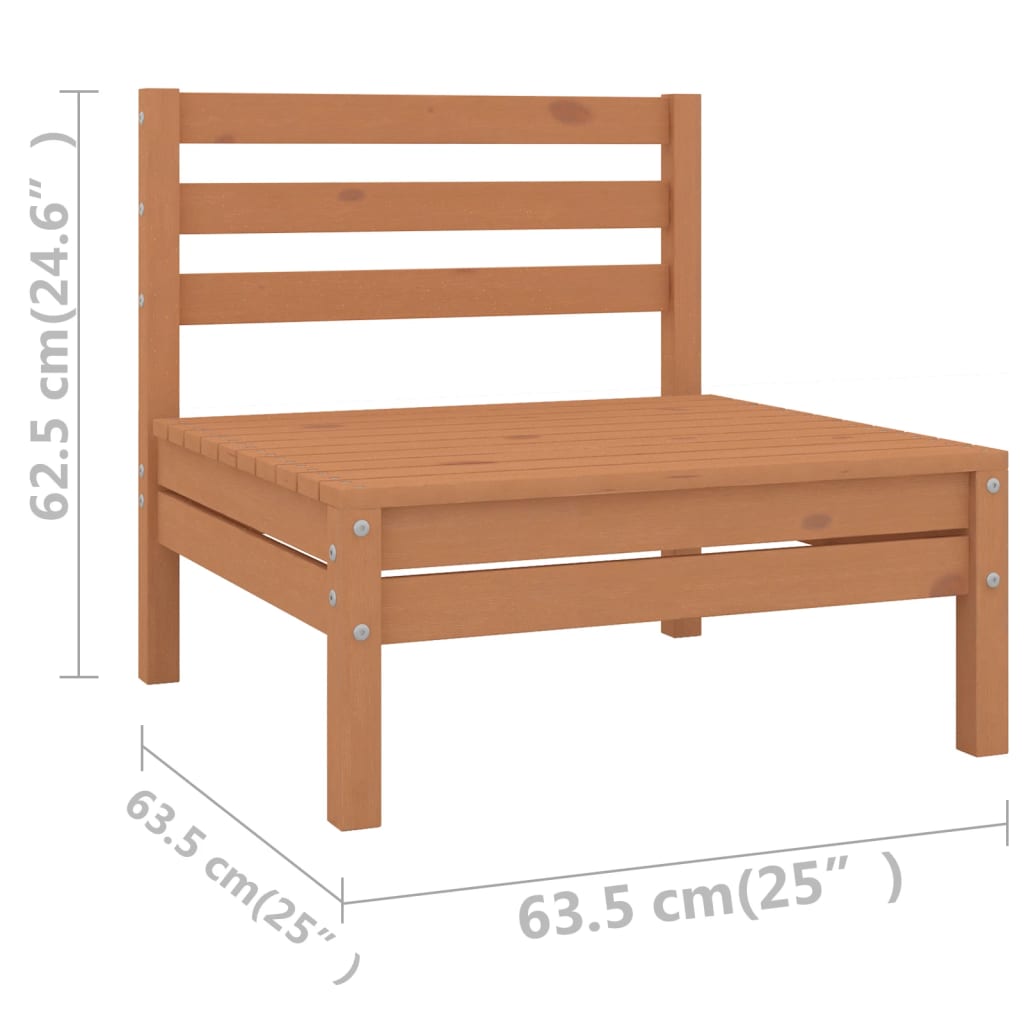10-tlg. Garten-Lounge-Set Honigbraun Massivholz Kiefer - Pazzar.ch