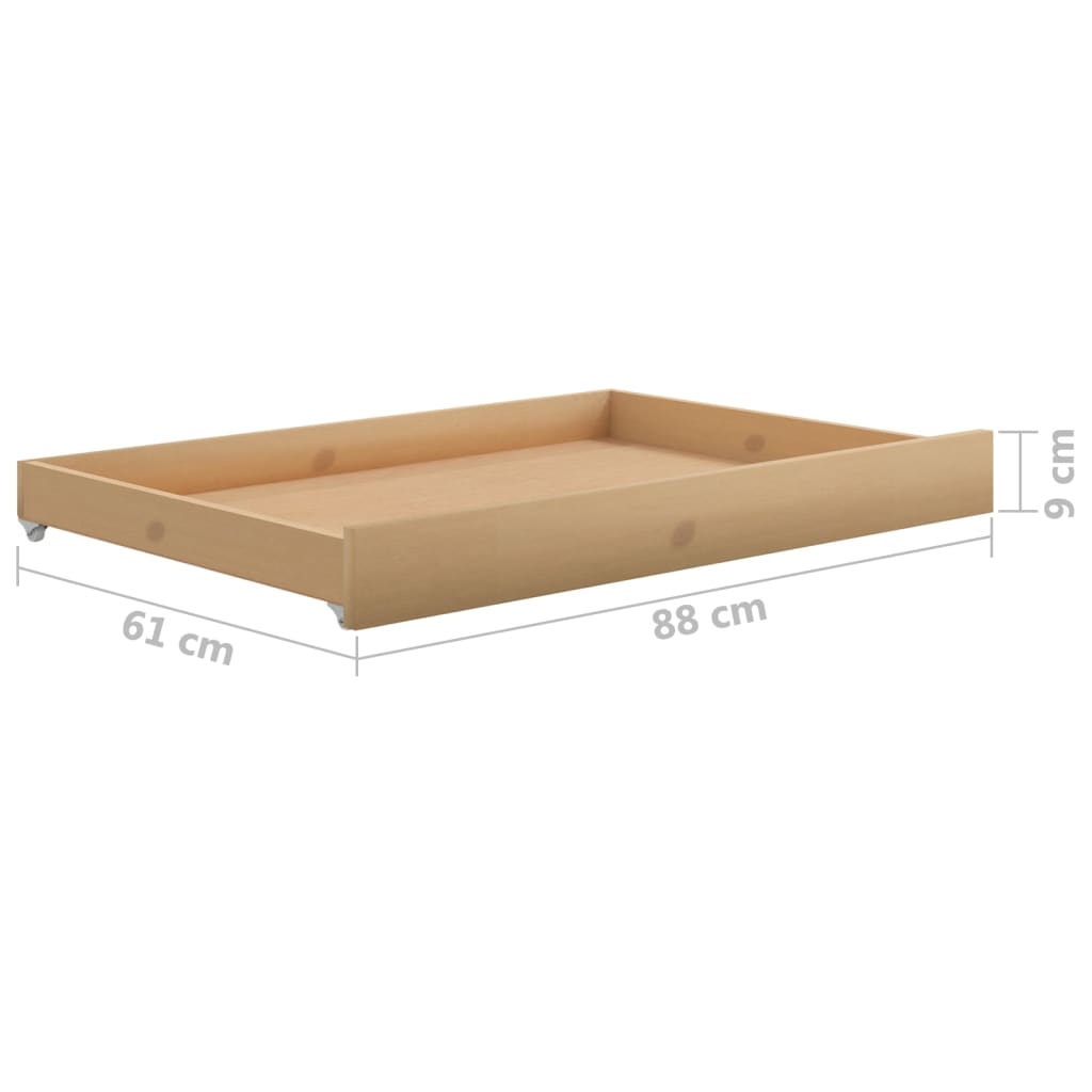 Tagesbett mit Schubladen 90x200 cm Honigbraun Massivholz Kiefer - Pazzar.ch