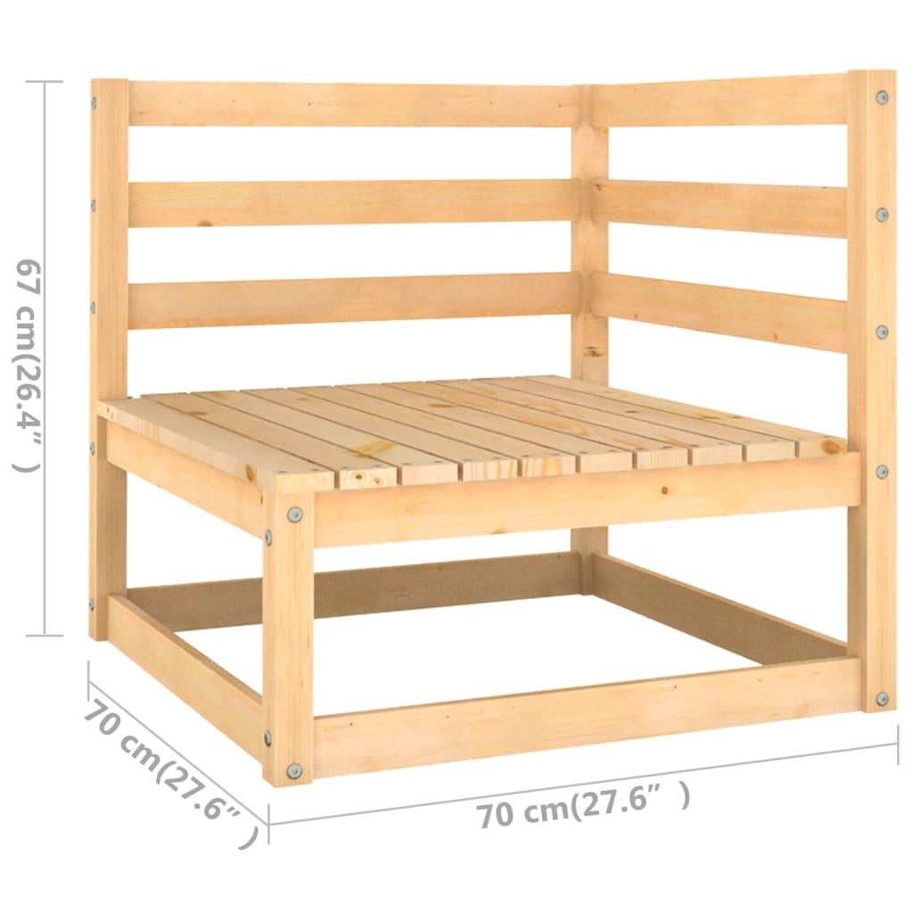 10-tlg. Garten-Lounge-Set mit Kissen Massivholz Kiefer - Pazzar.ch