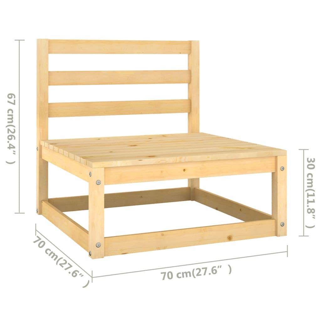 10-tlg. Garten-Lounge-Set mit Kissen Massivholz Kiefer - Pazzar.ch