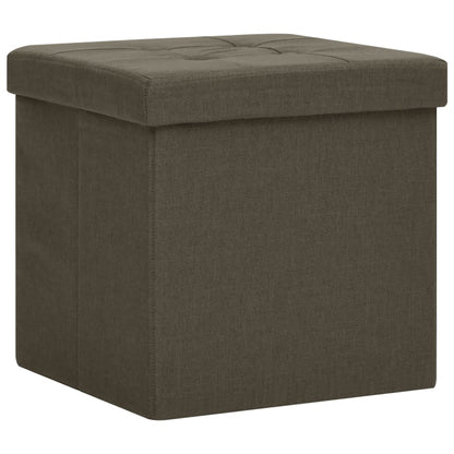 Hocker mit Stauraum 2 Stk. Dunkelbraun Leinenoptik - Pazzar.ch