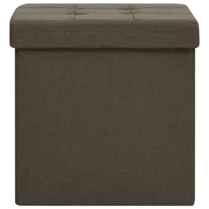Hocker mit Stauraum 2 Stk. Dunkelbraun Leinenoptik - Pazzar.ch