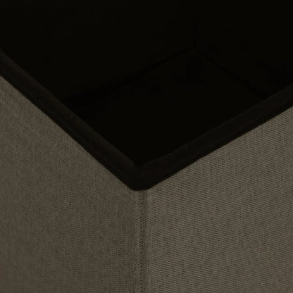 Hocker mit Stauraum 2 Stk. Dunkelbraun Leinenoptik - Pazzar.ch