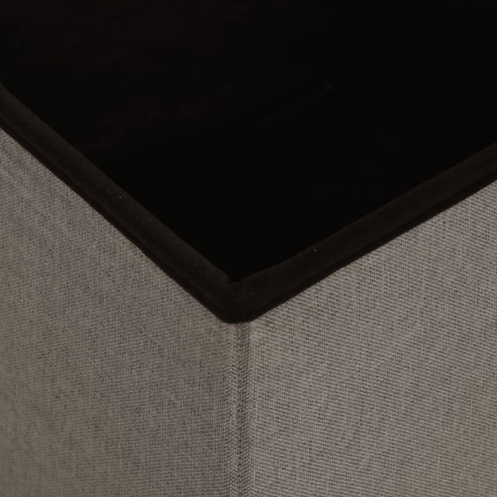 Hocker mit Stauraum 2 Stk. Taupe Leinenoptik - Pazzar.ch
