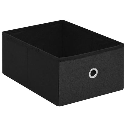 Faltbare Sitzbank mit Stauraum Schwarz 76x38x38 cm Leinenoptik - Pazzar.ch