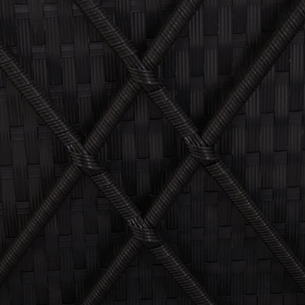 Sonnenliege mit Auflagen Poly Rattan Schwarz - Pazzar.ch