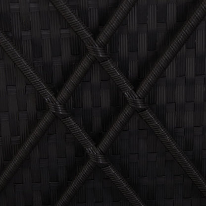Sonnenliege mit Auflagen Poly Rattan Schwarz - Pazzar.ch