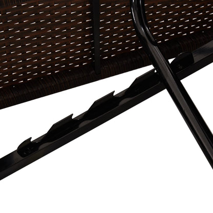 Sonnenliege mit Auflagen Poly Rattan Braun - Pazzar.ch