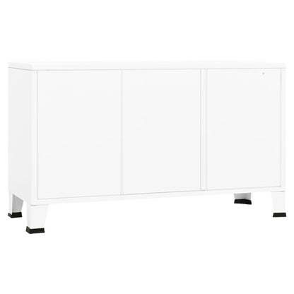 Industrial Sideboard Weiß 105x35x62 cm Metall und Glas - Pazzar.ch
