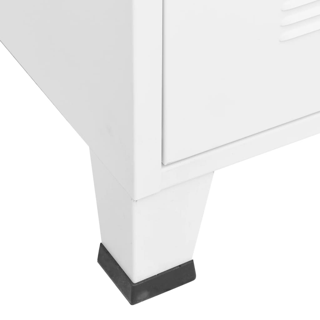 TV-Schrank Industrie-Stil Weiß 105x35x42 cm Metall - Pazzar.ch