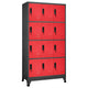 Schließfachschrank Anthrazit und Rot 90x45x180 cm Stahl