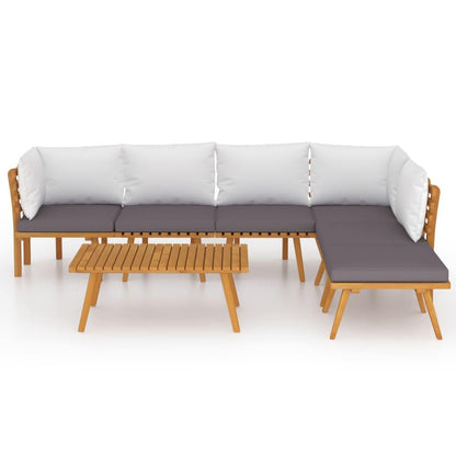 7-tlg. Garten-Lounge-Set mit Kissen Massivholz Akazie - Pazzar.ch