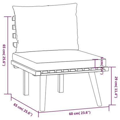 7-tlg. Garten-Lounge-Set mit Kissen Massivholz Akazie - Pazzar.ch