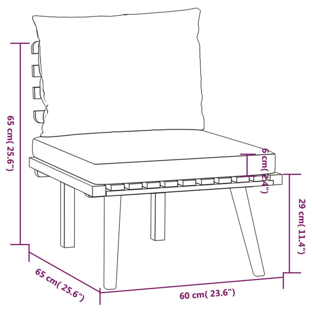 12-tlg. Garten-Lounge-Set mit Kissen Massivholz Akazie - Pazzar.ch