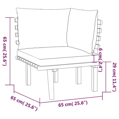 12-tlg. Garten-Lounge-Set mit Kissen Massivholz Akazie - Pazzar.ch