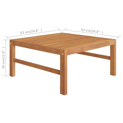 4-tlg. Garten-Lounge-Set mit Grauen Kissen Massivholz Teak - Pazzar.ch