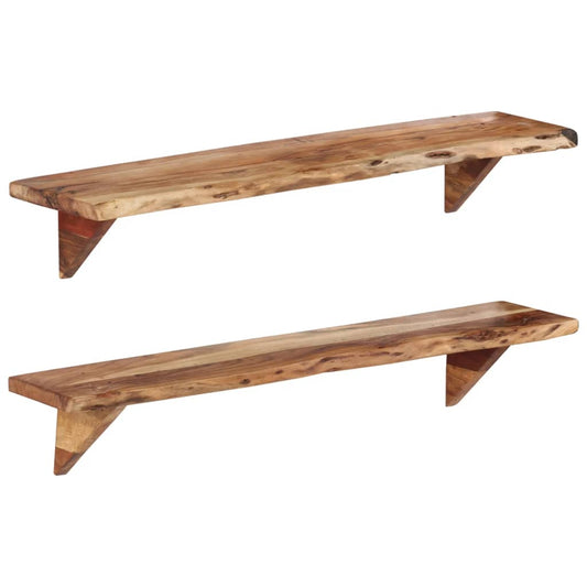 Wandregal 2 Stk. 110x20x18 cm Massivholz Akazie - Pazzar.ch
