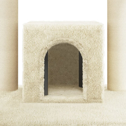 Kratzbaum mit Sisal-Kratzsäulen Creme 110 cm - Pazzar.ch