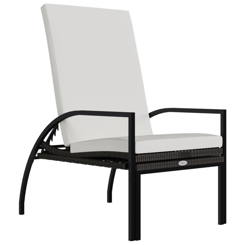 Sonnenliegen 2 Stk. mit Fußhocker PE-Rattan Braun - Pazzar.ch